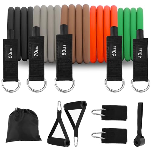 Heavy Resistance Bands 150-300LBS, Exercise Bands with Handles Weight Exercise Bands for Men Women,Workout Bands for Strength Training,Gym Home Equipment