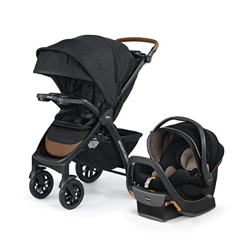 Chicco Bravo Primo Trio Travel System Quick Fold Stroller with Chicco Kewlstreet