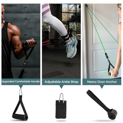 Heavy Resistance Bands 150-300LBS, Exercise Bands with Handles Weight Exercise Bands for Men Women,Workout Bands for Strength Training,Gym Home Equipment