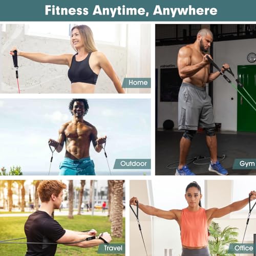 Heavy Resistance Bands 150-300LBS, Exercise Bands with Handles Weight Exercise Bands for Men Women,Workout Bands for Strength Training,Gym Home Equipment