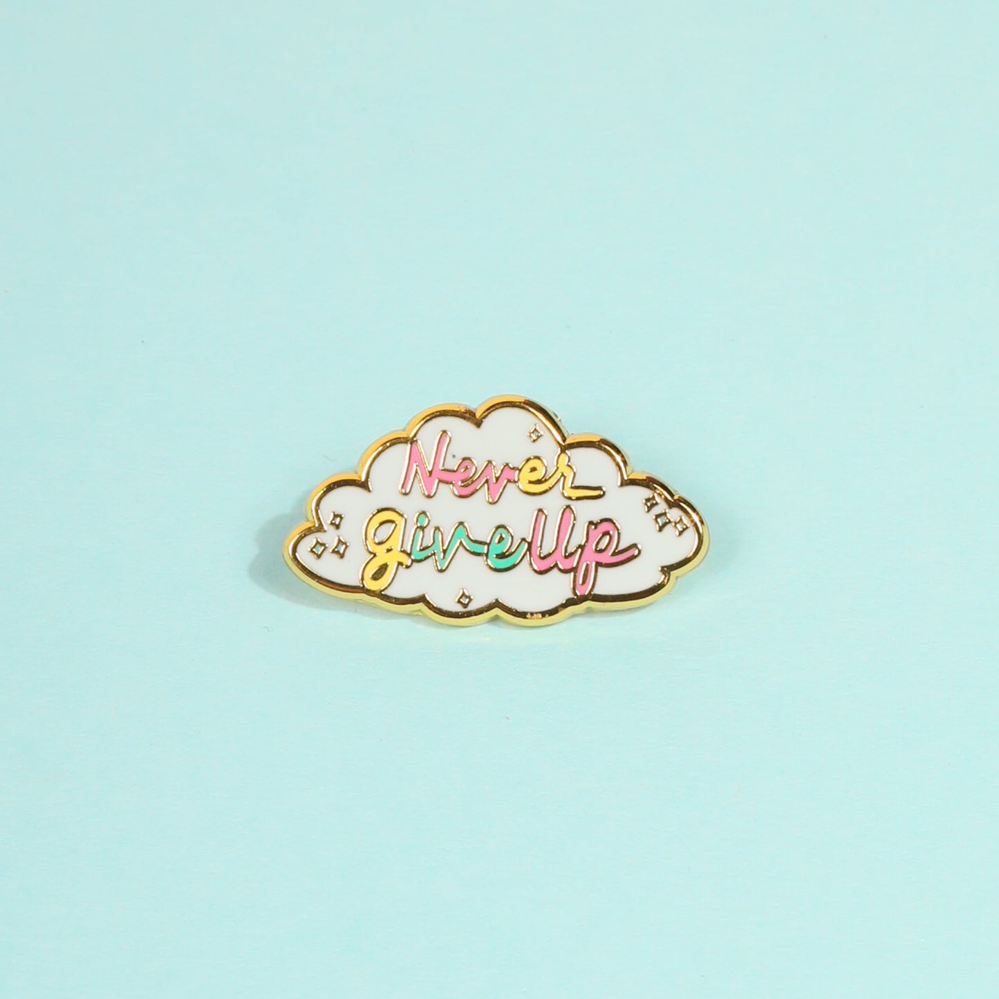 Never Give Up Enamel Pin
