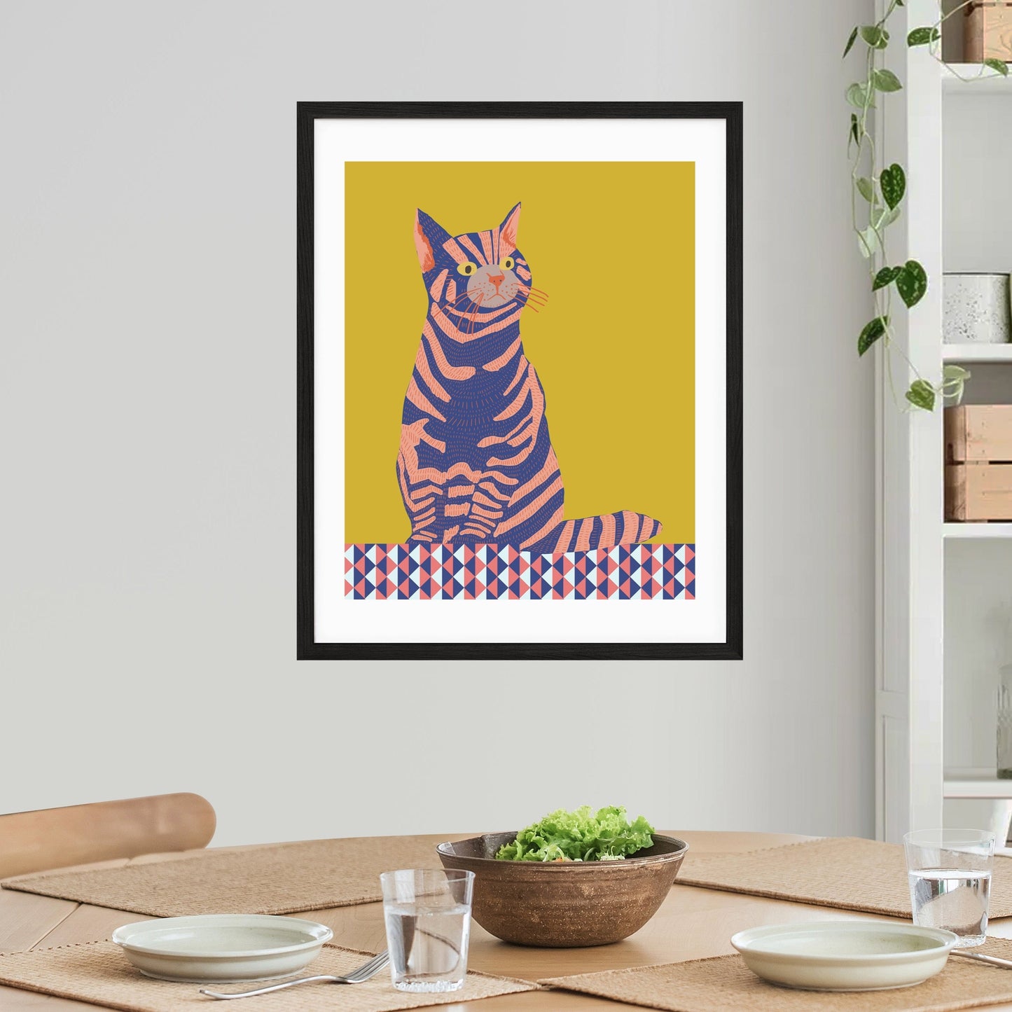 Cat art print/cat illustration /cat print wall art/art print cat/cat/cat art/cat New York art/cat /print cat/NEW YORK CAT/pink cat new york /pinky pilots/cat new york art print