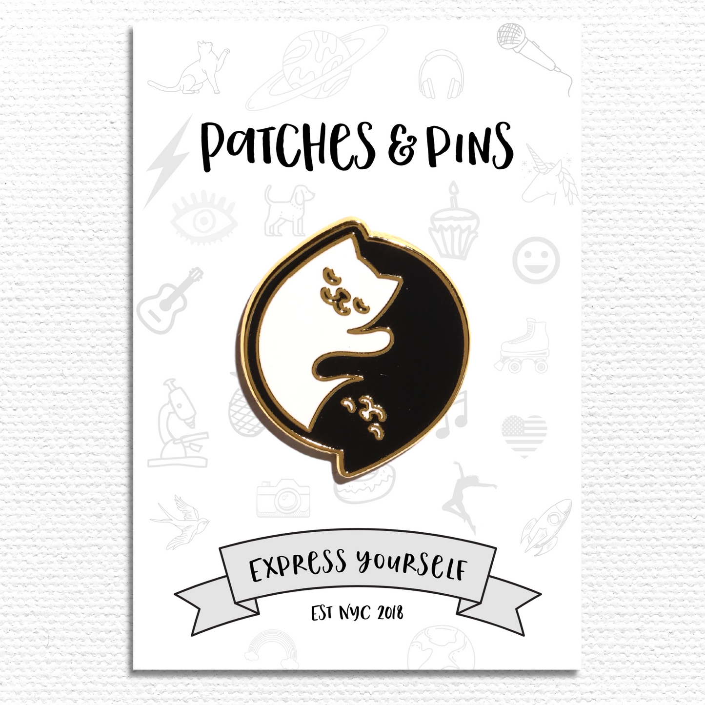 Ying Yang Cats Enamel Pin