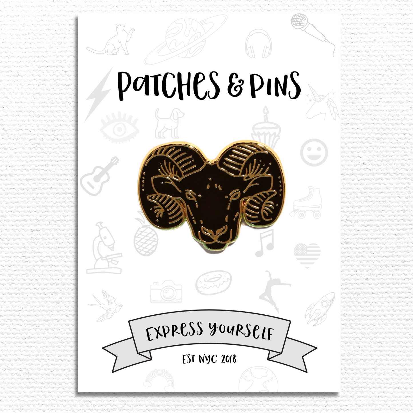Ram Enamel Pin