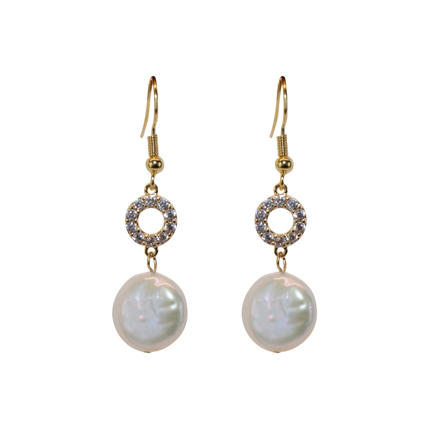 Baroque Coin Pearl Earrings