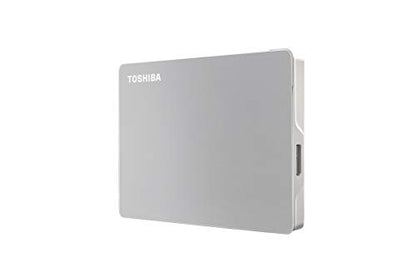 Toshiba Canvio Flex 2TB Portable External Hard Drive USB-C USB 3.0, Silver for PC, Mac, & Tablet - HDTX120XSCAA