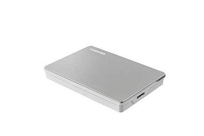 Toshiba Canvio Flex 2TB Portable External Hard Drive USB-C USB 3.0, Silver for PC, Mac, & Tablet - HDTX120XSCAA