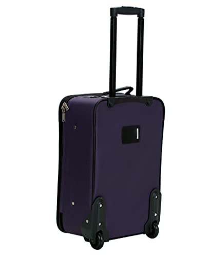 Rockland Fashion Expandable Softside Upright Luggage Set, Purple, 2-Piece (14/19)