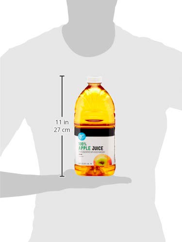 Amazon Brand - Happy Belly 100% Apple Juice, Bottle, 64 fl oz (Pack of 1)