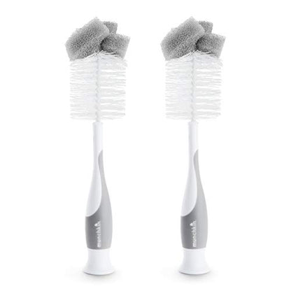 Munchkin® Sponge™ Bottle Brush, Grey, 2 Count (Pack of 1)