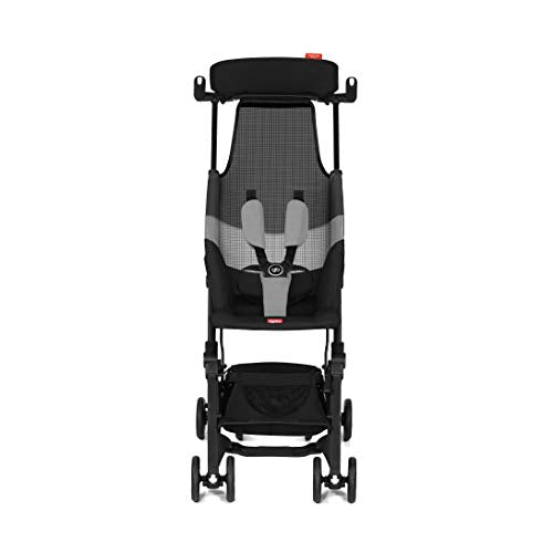 gb Pockit Air All Terrain Ultra Compact Lightweight Travel Stroller with Breathable Fabric in Velvet Black