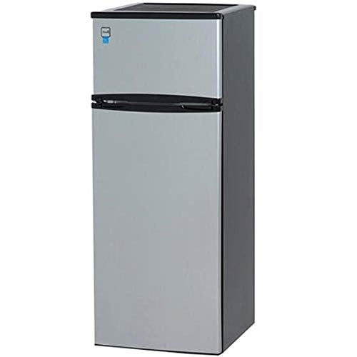 Avanti RA7316PST 2-Door Apartment Size Refrigerator, Black with Platinum Finish, 7.4 cubic feet