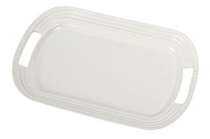 Le Creuset Stoneware Oval Serving Platter, 16.25", White