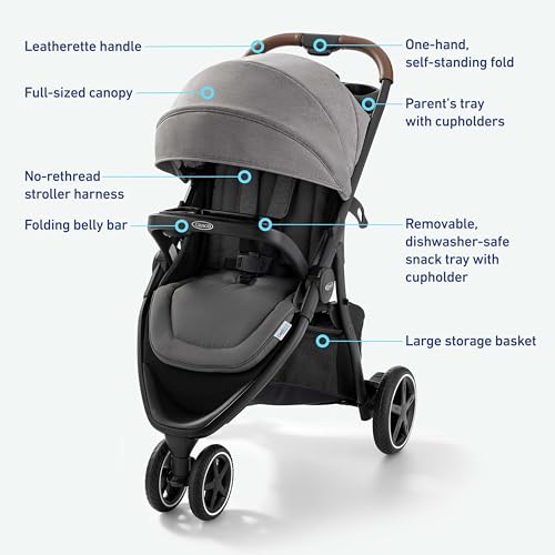 Graco® Outpace™ LX All-Terrain Travel System – Stroller Car Seat Combo Includes SnugRide 30 Lite Infant Car Seat