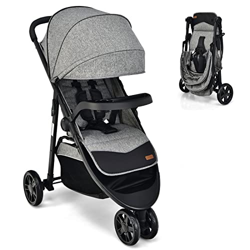 BABY JOY Jogging Stroller Jogger Travel System with 5 Point Safety Ha Kewlstreet