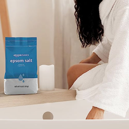 Amazon Basics Epsom Salt Soak, Magnesium Sulfate USP, 3 Pound, 1-Pack