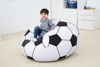 UP IN & OVER Soccer Ball Inflatable Chair, Relaxing, Vinyl, 45" X 44" X 26"