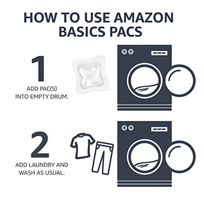 Amazon Basics Laundry Detergent Pacs, Hypoallergenic, Free & Clear, 120 Count (Previously Solimo)