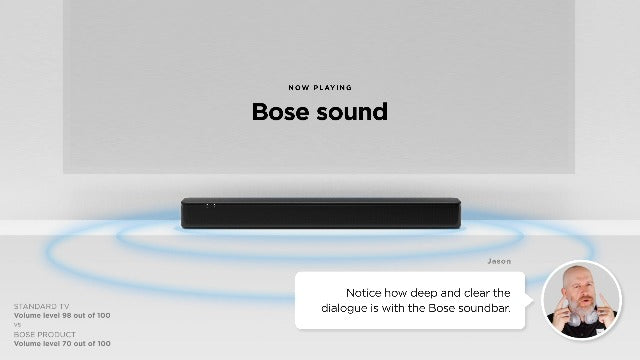 Bose TV Speaker - Soundbar for TV with Bluetooth and HDMI-ARC Connectivity, Black, Includes Remote Control