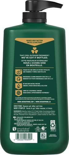 Irish Spring Mens Body Wash, Moisture Blast Body Wash for Men, Feel Fresh All Day, 30 Oz Pump Bottle