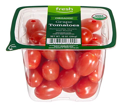 Amazon Fresh Brand, Organic Grape Tomatoes, 10 Oz