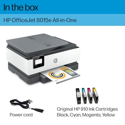 HP OfficeJet 8015e Wireless Color All-in-One Printer with 3 months of ink included