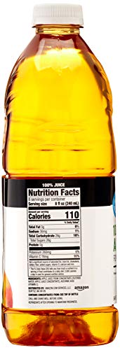 Amazon Brand - Happy Belly 100% Apple Juice, Bottle, 64 fl oz (Pack of 1)