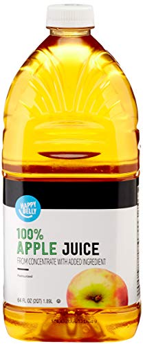 Amazon Brand - Happy Belly 100% Apple Juice, Bottle, 64 fl oz (Pack of 1)