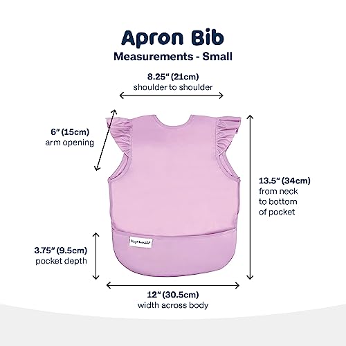 Tiny Twinkle Mess Proof Baby Bib - Waterproof Toddler and Baby Apron Bib - Machine Washable - PFAS and BPA Free