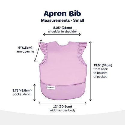 Tiny Twinkle Mess Proof Baby Bib - Waterproof Toddler and Baby Apron Bib - Machine Washable - PFAS and BPA Free