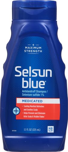 Selsun Blue Medicated Anti-dandruff Shampoo with Menthol, 11 fl. oz., Maximum Strength, Selenium Sulfide 1%