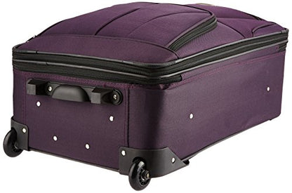 Rockland Fashion Expandable Softside Upright Luggage Set, Purple, 2-Piece (14/19)