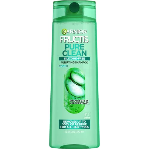 Garnier Fructis Pure Clean Purifying Shampoo, Silicone-Free, 12.5 Fl Oz, 1 Count (Packaging May Vary)