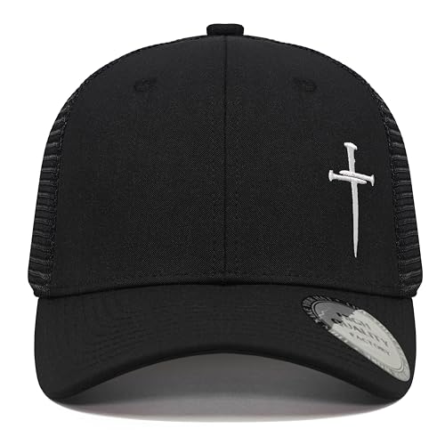 Christian Hats for Men Women,Jesus 3 Nail Cross Hat Religious Best Gifts for Birthday/Christmas