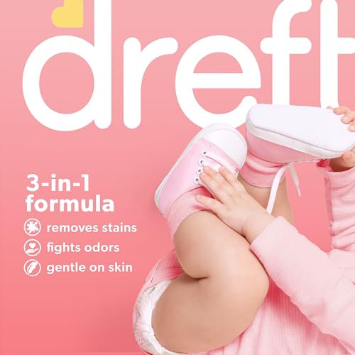 Dreft Stage 1 Newborn Baby Liquid Laundry Detergent, Gentle on Sensitive Skin, HE Compatible, 114 loads