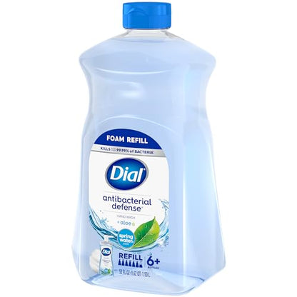 Dial Antibacterial Foaming Hand Soap Refill, Spring Water, 52 fl oz