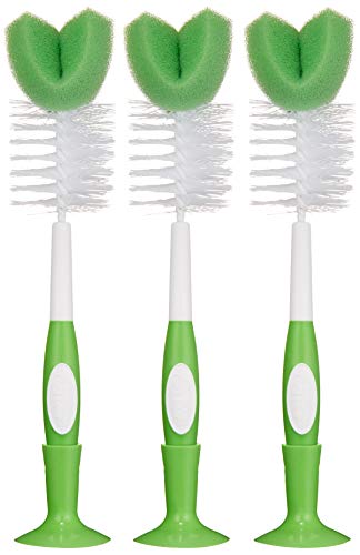 Amazon Brand - Mama Bear Bottle Brush (Pack of 3), White