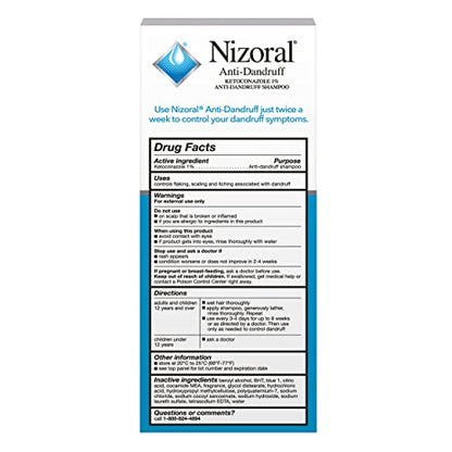 Nizoral Anti-Dandruff Shampoo with 1% Ketoconazole, Fresh Scent, 7 Fl Oz