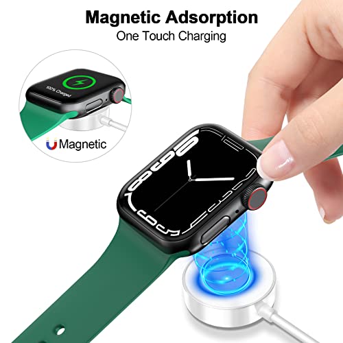 𝟐𝟎𝟐𝟒 𝐔𝐩𝐠𝐫𝐚𝐝𝐞𝐝 for Apple Watch Charger Magnetic Fast Charging Cable [Portable] Magnetic Wireless Charging Compatible with iWatch Series Ultra/9/8/7/6/SE/SE2/5/4/3/2-[3.3FT] White