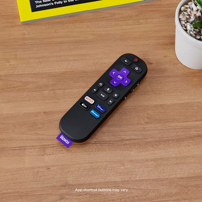 Roku Voice Remote | TV Remote Control with Voice Control, TV Controls, Simple Setup, & Pre-Set App Shortcuts - Replacement Remote Compatible with Roku TV, Roku Players, & Roku Audio