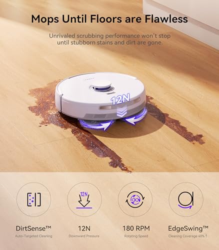 Narwal Freo X Ultra Robot Vacuum and Mop Combo, 8200Pa Robot Mop & Vacuum, Auto Mop Drying/Washing, Self-Empty, Zero-Tangling, DirtSense™, Maintenance-Free Base Station, Self-Contained Dust Processing