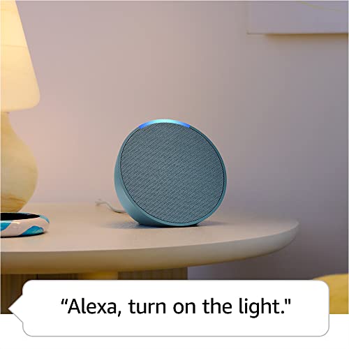 Amazon Echo Pop | Add Alexa to your bedroom, living room, bathroom, or office | Midnight Teal