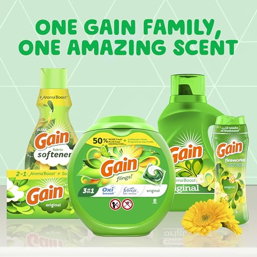 Gain + Aroma Boost Liquid Laundry Detergent Original Scent 107 Loads 154 oz HE Compatible