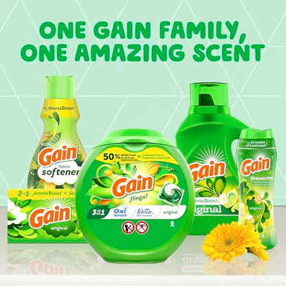 Gain + Aroma Boost Liquid Laundry Detergent Original Scent 107 Loads 154 oz HE Compatible