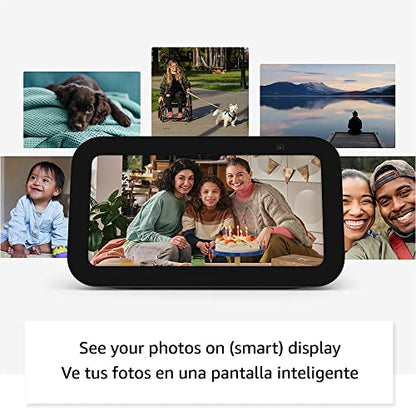 All-new Echo Show 5 (3rd Gen, 2023 release) | Smart display with deeper bass and clearer sound | International Version with US Power Adaptor | Charcoal