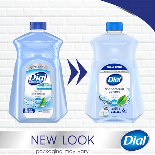 Dial Antibacterial Foaming Hand Soap Refill, Spring Water, 52 fl oz