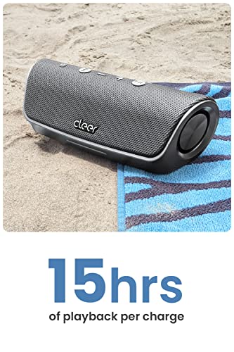 Cleer Stage Amazon Alexa Enabled, Portable Bluetooth Wireless Speaker - Gray