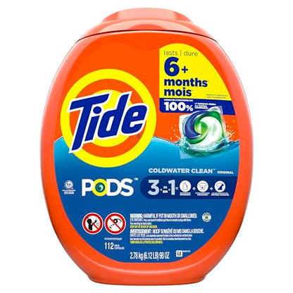 Tide PODS Laundry Detergent Original Scent, 112 count