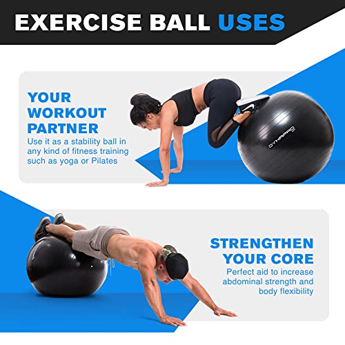 Exercise Ball Extra Thick Eco Friendly Anti Burst Material Support Kewlstreet