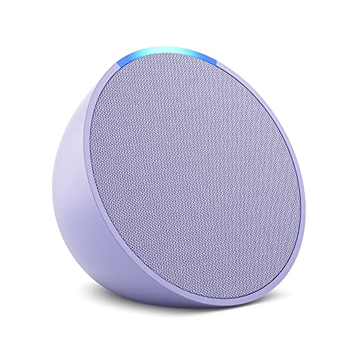 Amazon Echo Pop | Full sound compact smart speaker with Alexa | Lavender Bloom